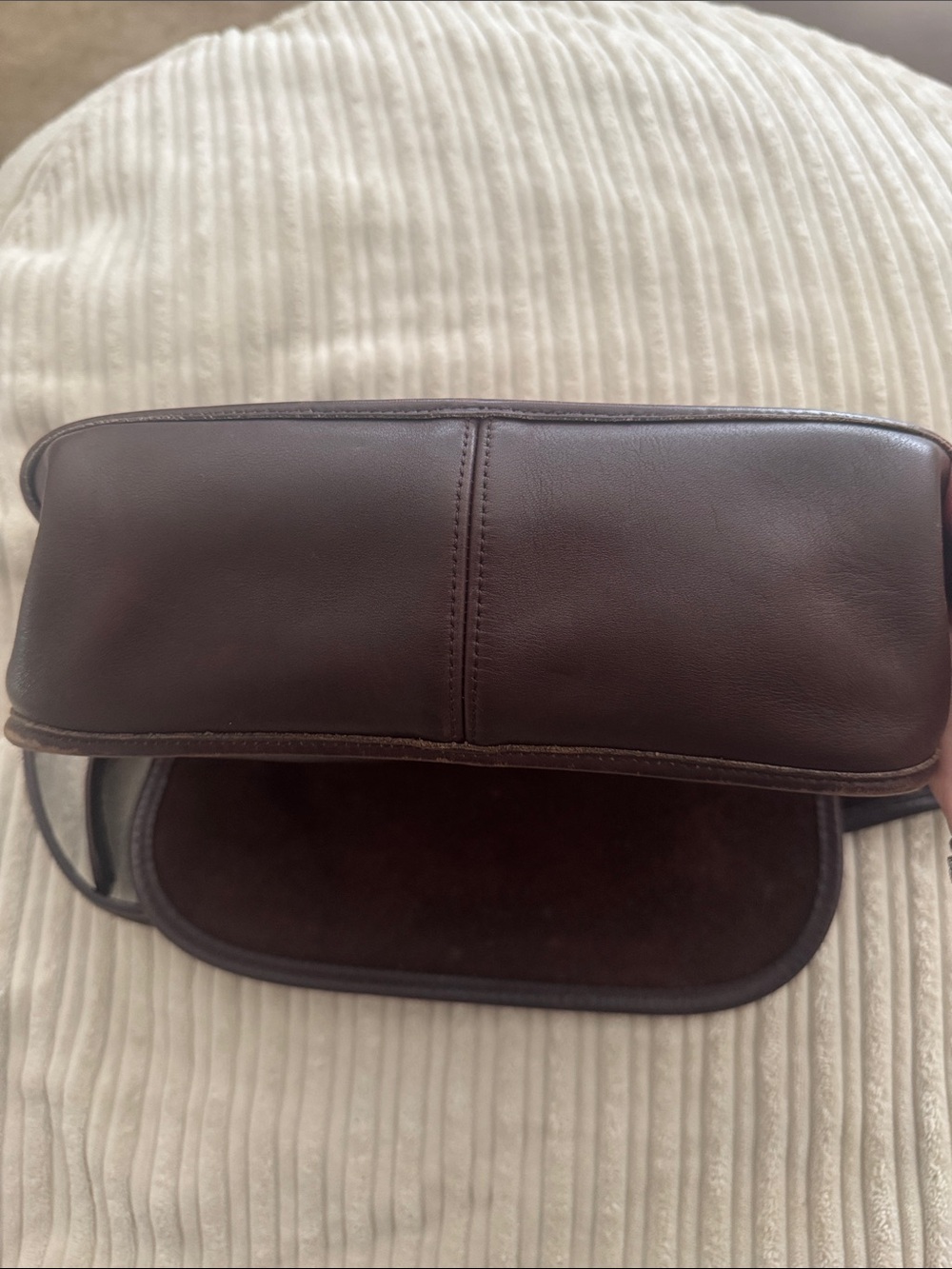 Coach Brown Leather Crossbody with Gold-Tone Zippers - Picture 8 of 8